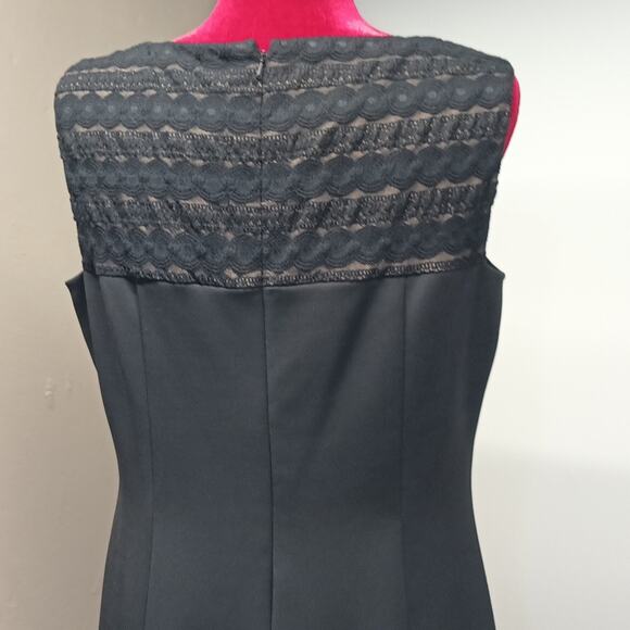ANNE Klein chic sleeveless black dress lined sheath knee-length dress size 12 - Picture 7 of 14